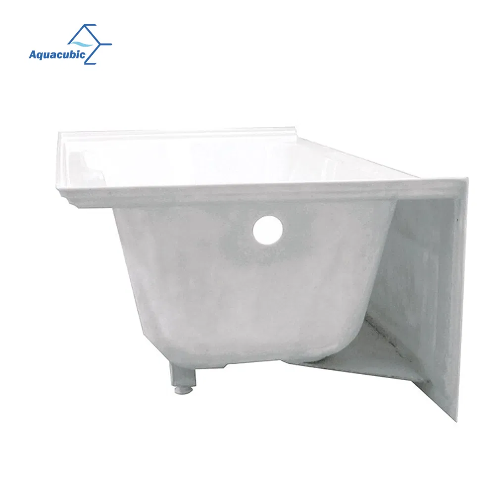 Experience Ultimate Comfort 60 Inch White Rectangular Skirt Corner Bath Tub for Projects
