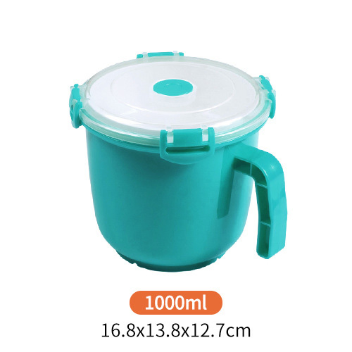 Microwave Soup Mug with Lid Steam Release Vent Portable Food Container Mi29462