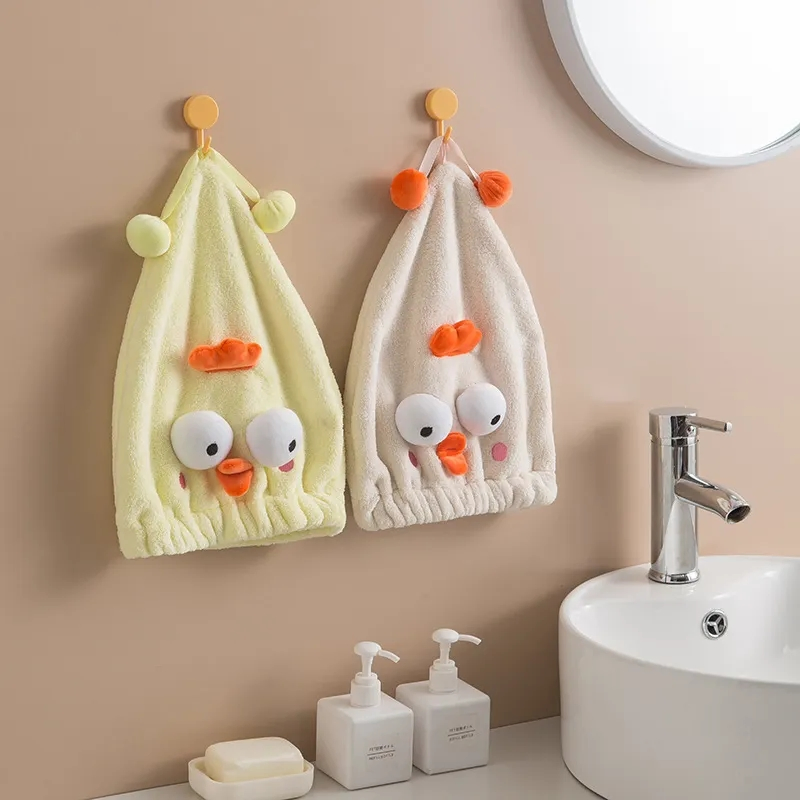 Drying Hair Cap Microfiber Absorbent Quick-Drying Cartoon Princess Shower Caps