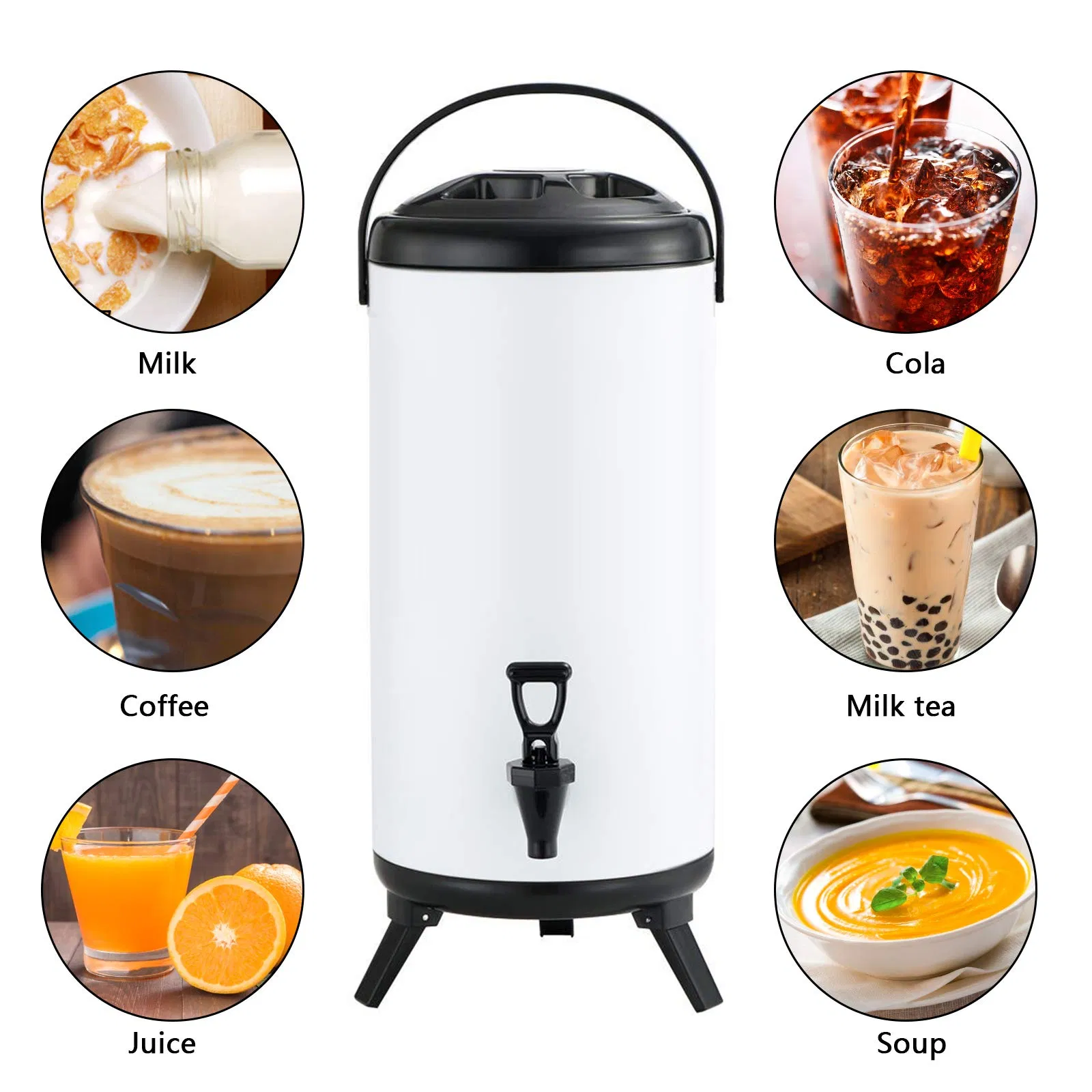 Hot Drink Insulated Excellent Insulation Bucket Milk Tea Barrel