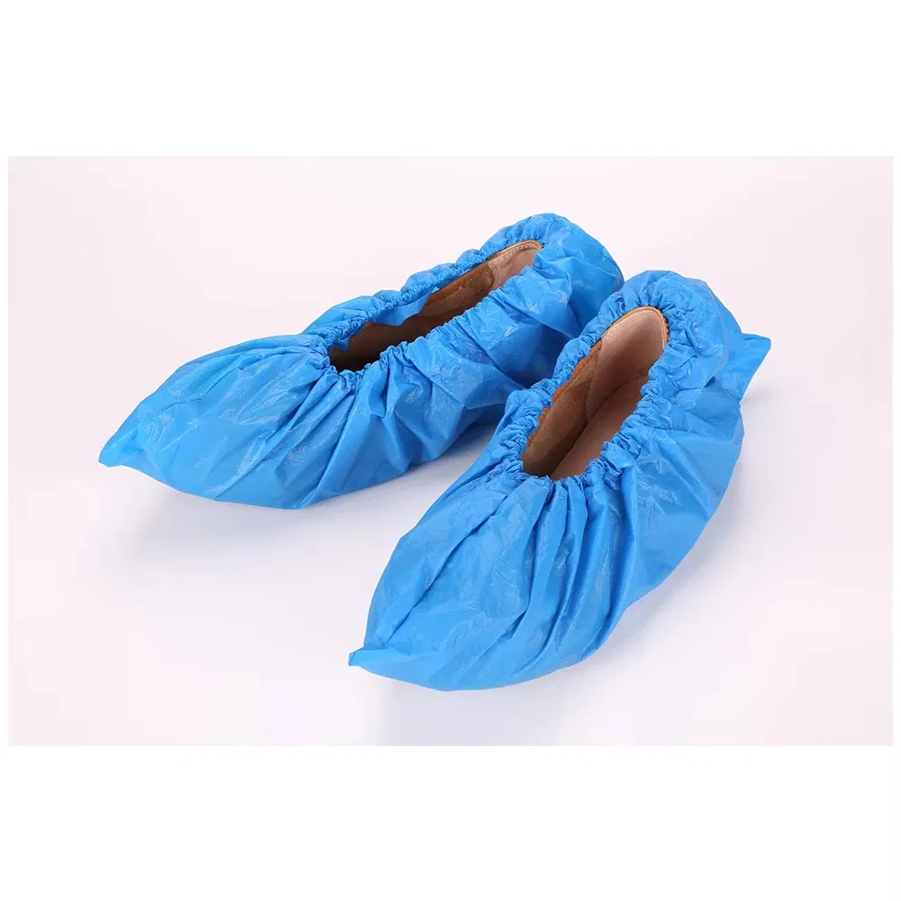Disposable CPE Plastic Shoe Covers Elastic Opening Overshoes for Beauty Span Centers
