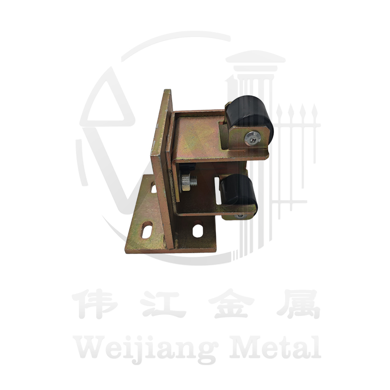 Steel Sliding Gate Guide Roller Bracket with Plastic Roller for Door Side Guidance Control