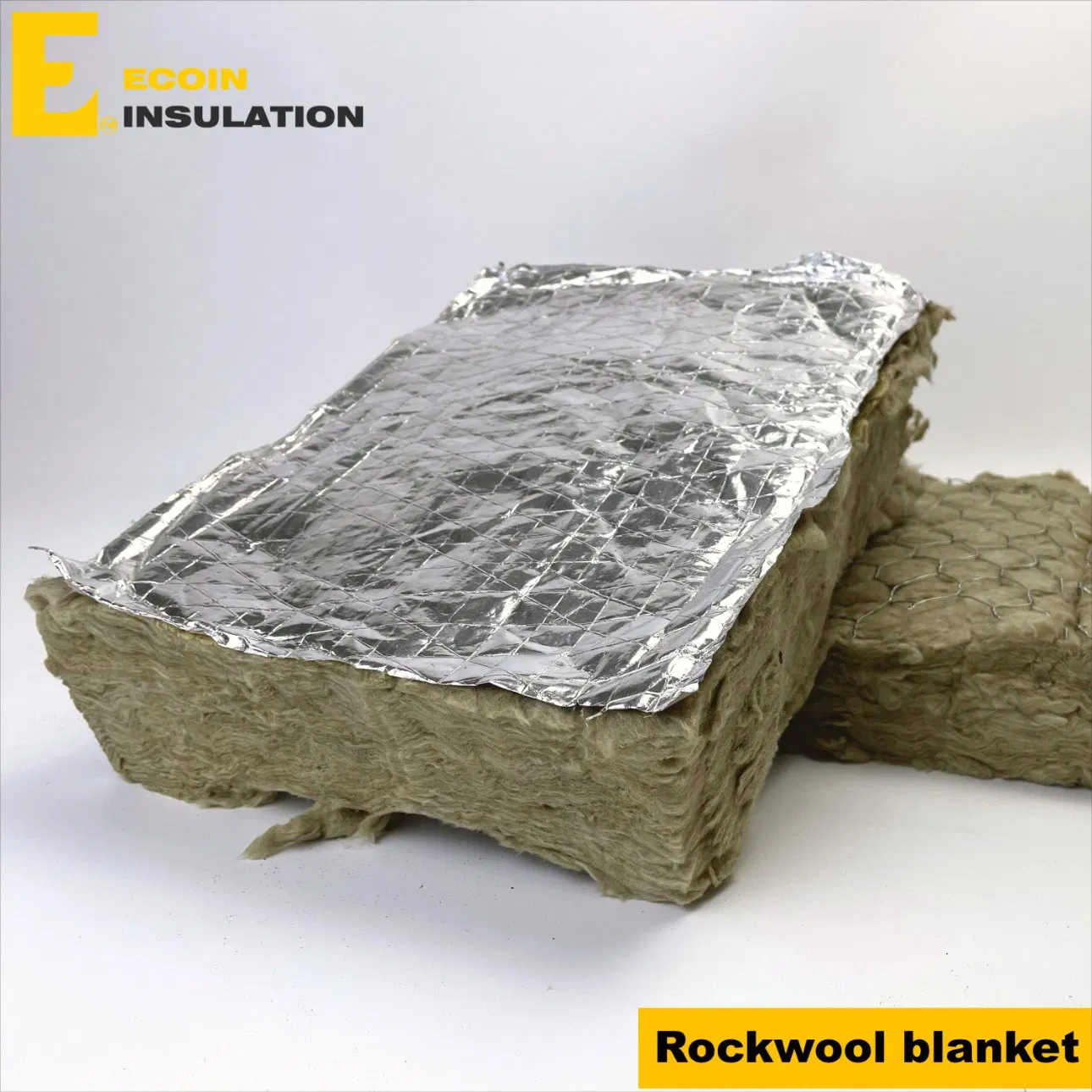75mm Mineral Wool Acoustic Aerogel Rockwool Aluminium Foil Reinforced Rock Wool Blanket