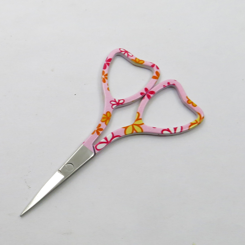 Lovely Fashion Design Durable Makeup Tool Beauty Accessories with OEM Logo Facial Trimming Eyebrow Eyelash Beauty Scissors