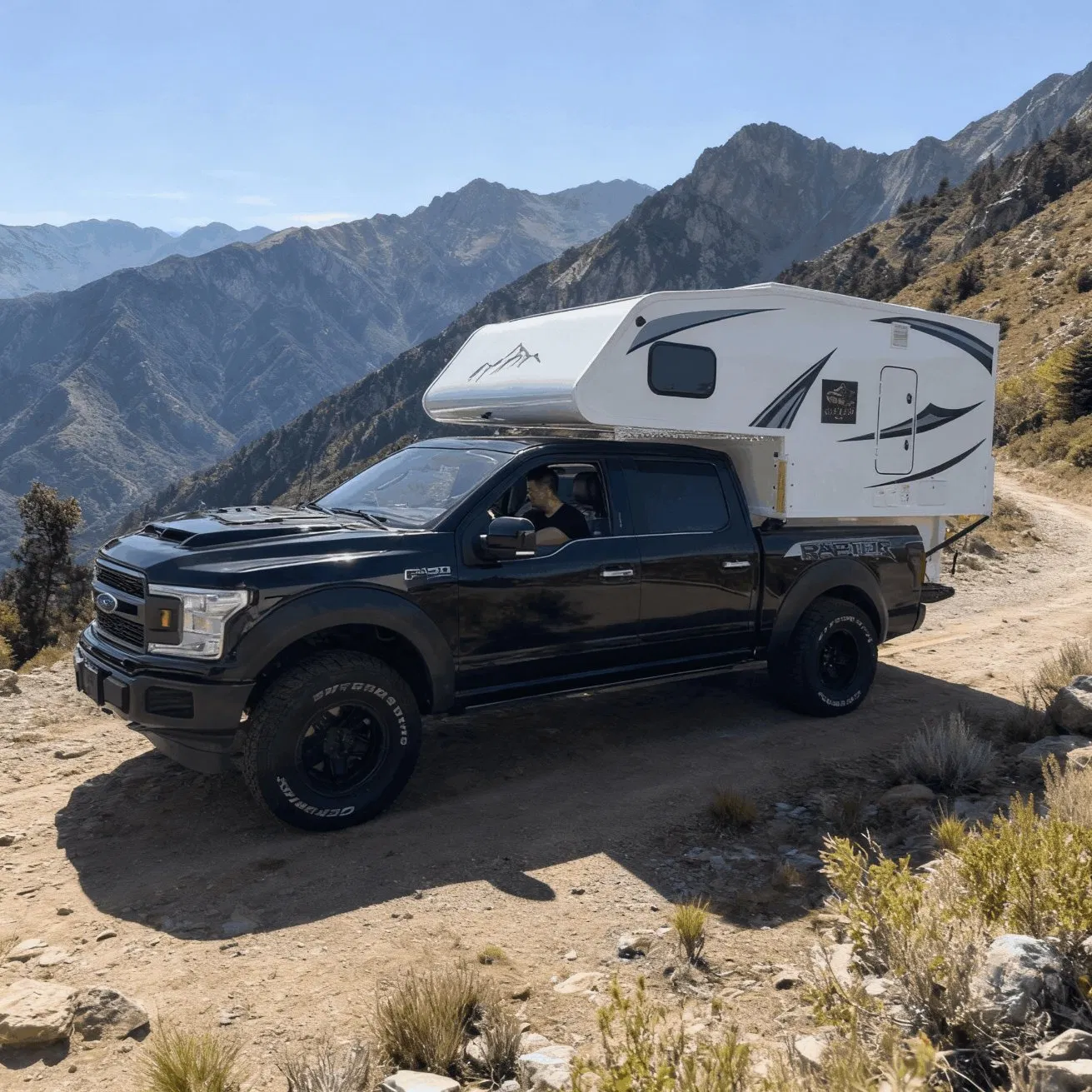 Robust Hard Top Truck Camper with Heavy Duty Tie Down Points and Anti Theft Security Features