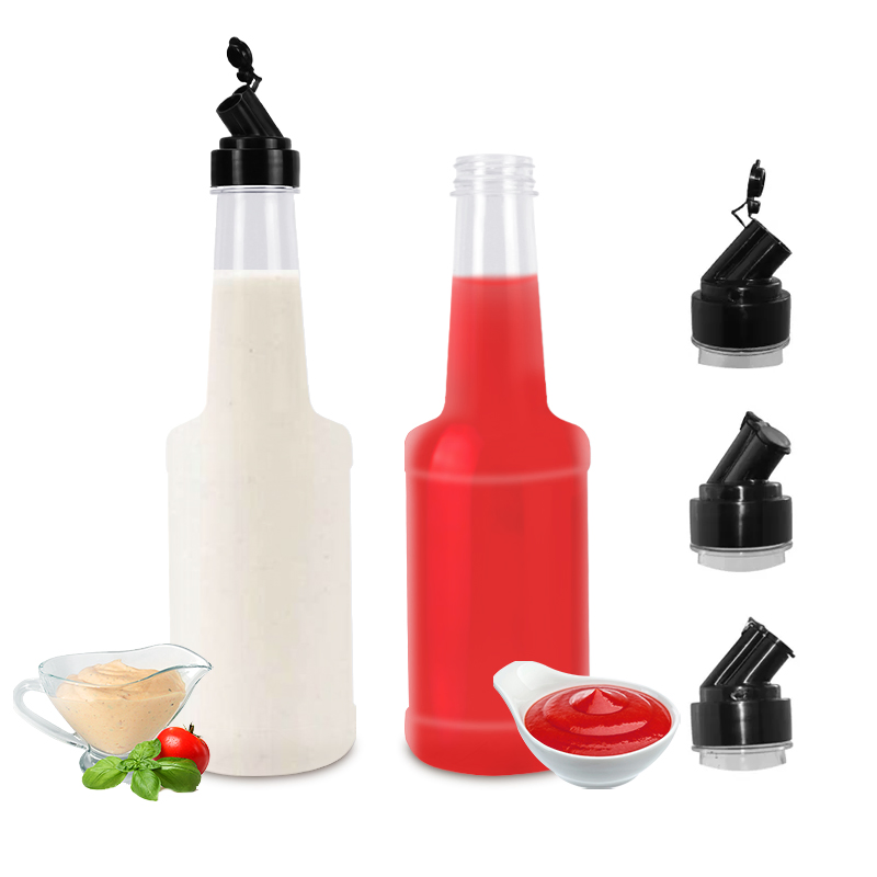 1000ml Five Hole Plastic Ketchup Bottle Sauce Honey Dispenser Container Kitchen Condiment Olive Oil Bottles