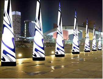 Street LED Inflatable Column, Inflatable Light Cone, Inflatable LED Pillar for Sale