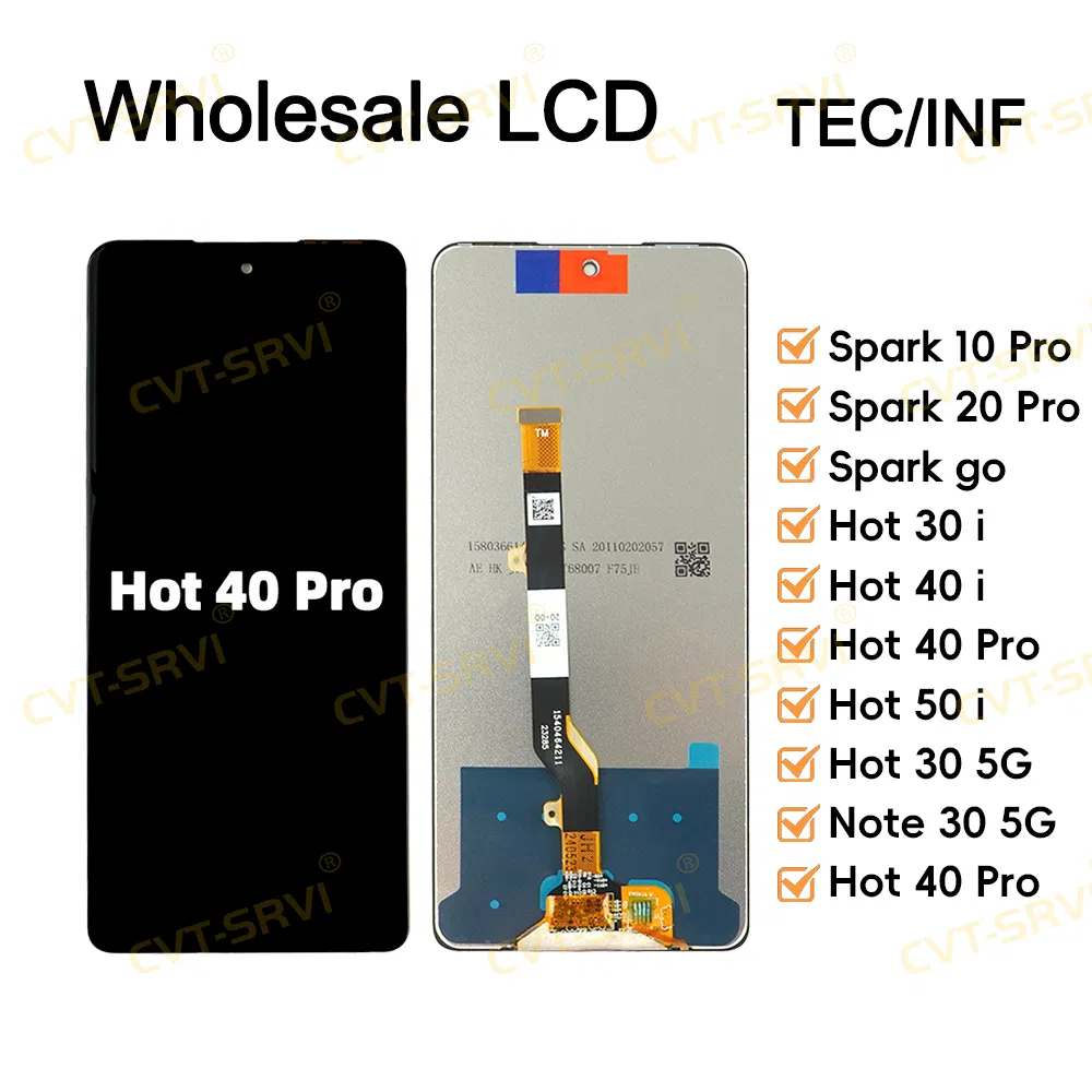 Original LCD Pantalla Para cellular High Quality OLED Cellphone Screen Parts Display for Infinix Spark 10 PRO Spark 20 PRO Spark Go Hot 40 PRO