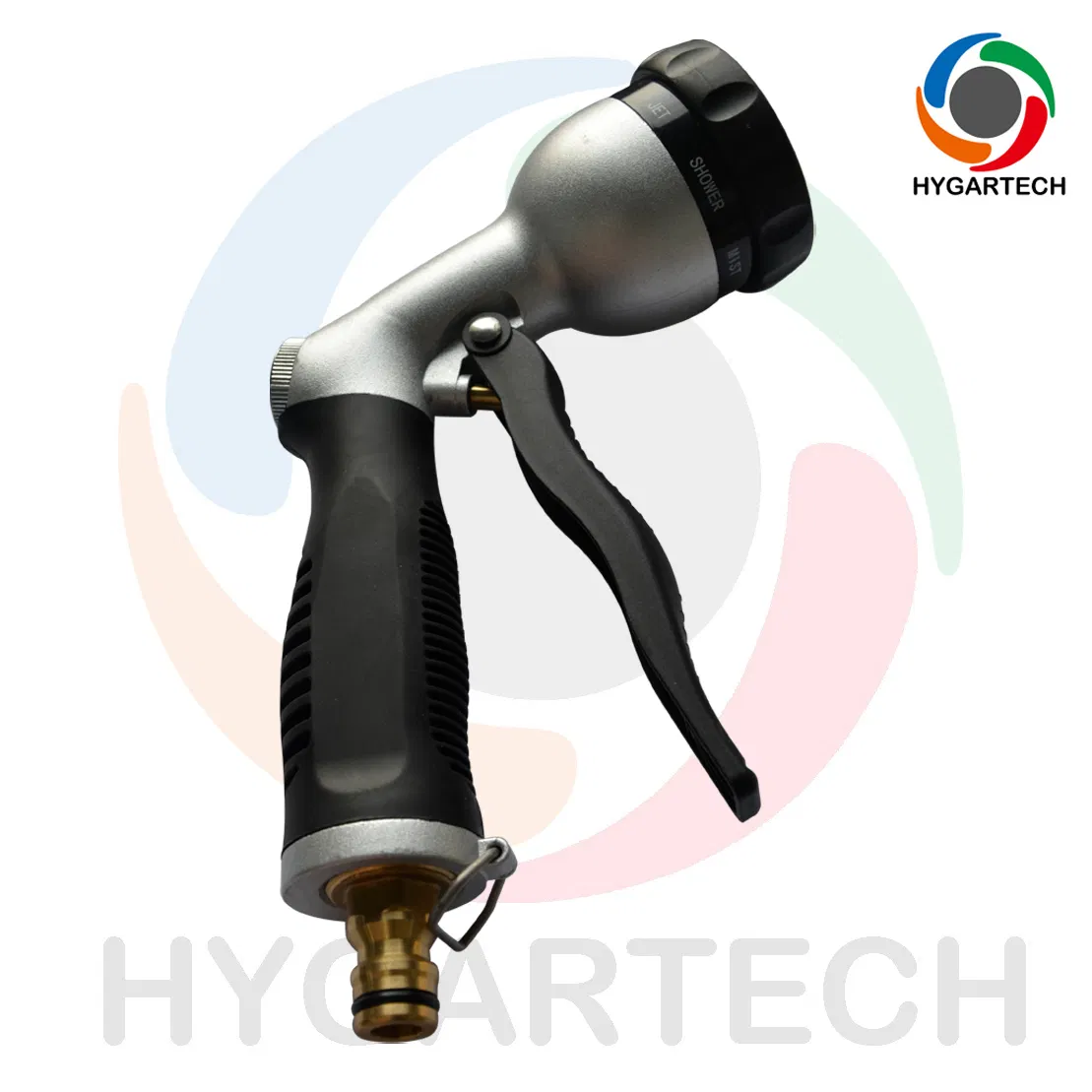 Metal 8-Model Garden Hose Nozzle Down Pressure Washer with Front Trigger Control