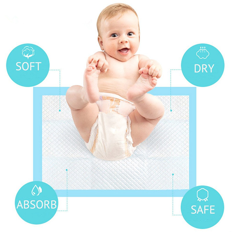 Free Sample Custom 20 Pack Baby Disposable Underpad Changing Pad Breathable Waterproof Baby PEE Pad Baby Diaper with Reach Certificate