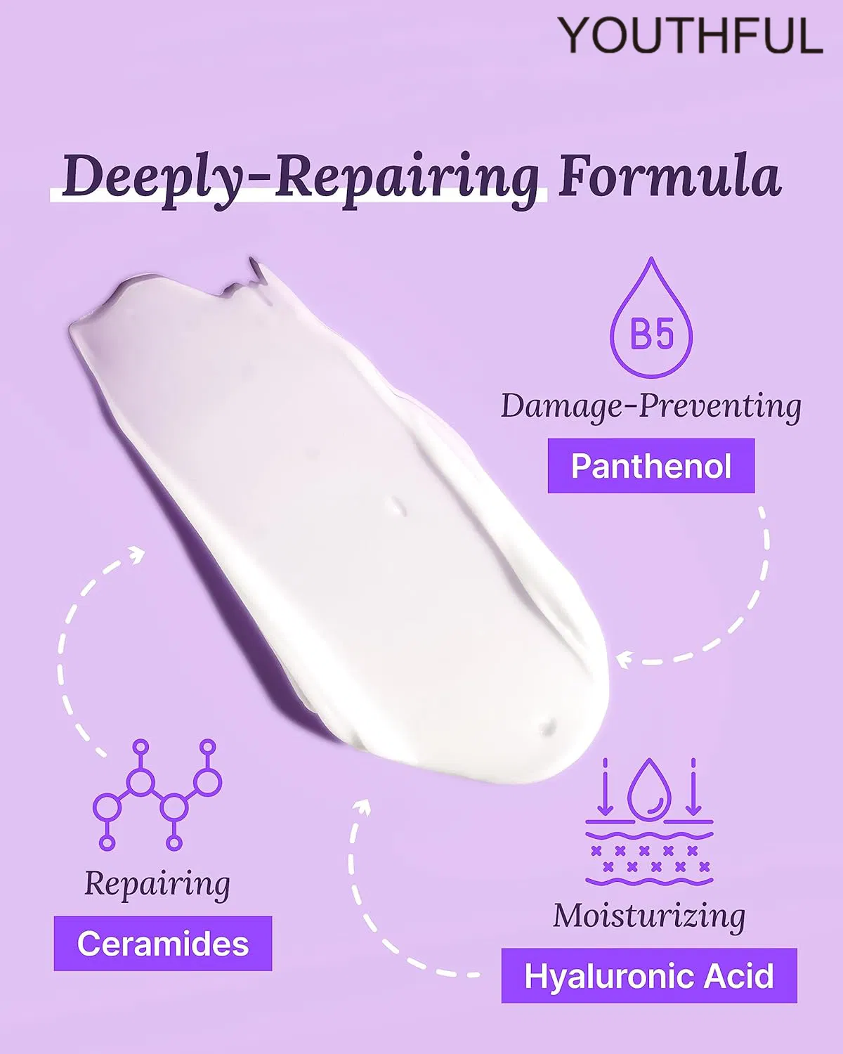 Deep Repair Hydration for Dry Damaged Hair Mask Keratin Protein Boost