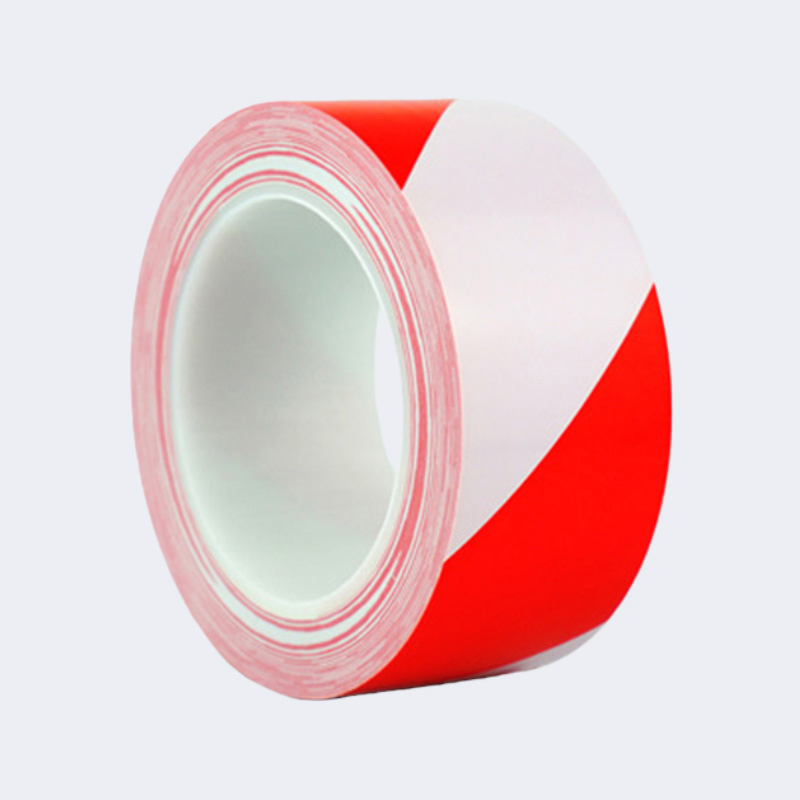 Adhesive Tape Safety White-Red PVC Warning Marking Tape
