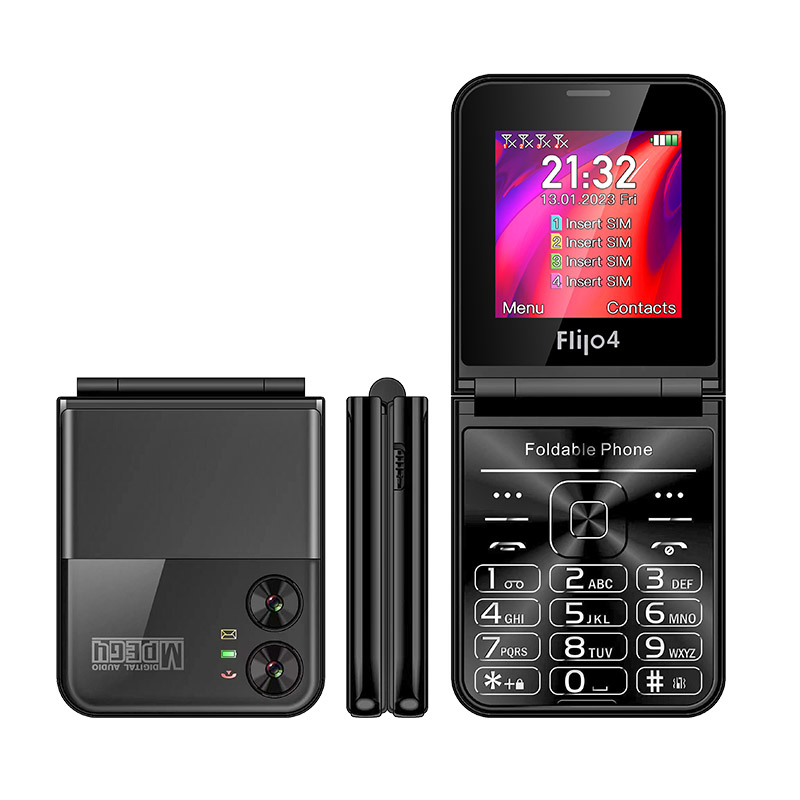 Кнопочный телефон Uniwa F265, 4 SIM, раскладушка