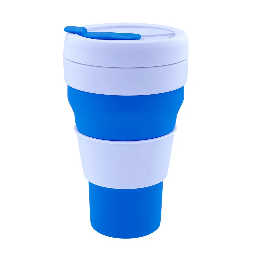 16oz Silicone Folding Coffee Cup, Portable Telescopic Water Cup, Outdoor Silicone Folding Water Cup