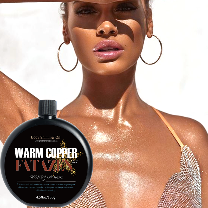 Fatzen Skin Care Products Beautiful Products Skin Glittering Design for Black Women Body Shimmer Oil