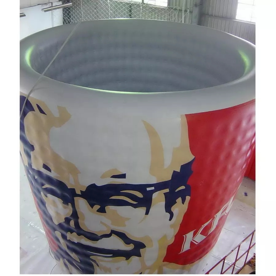 Boyi Food Decoration Inflatable Chicken Bucket Advertising Brand Inflatable Fried Chicken