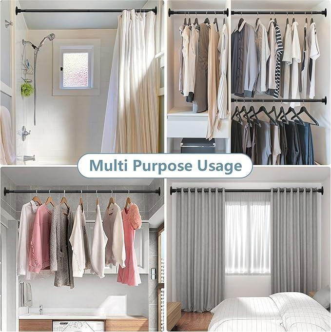 Factory Wholesale Metal Single Closet Rods for Hanging Clothes Modern Closet Valet Rod