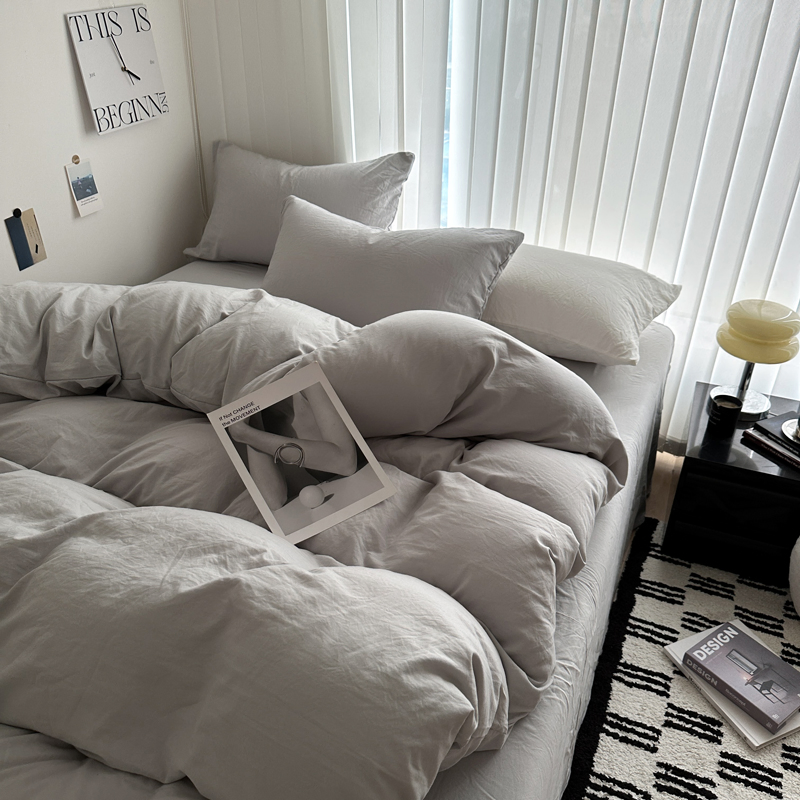 Washed Cotton Comforter Bed Sheet China Home Bedding Set