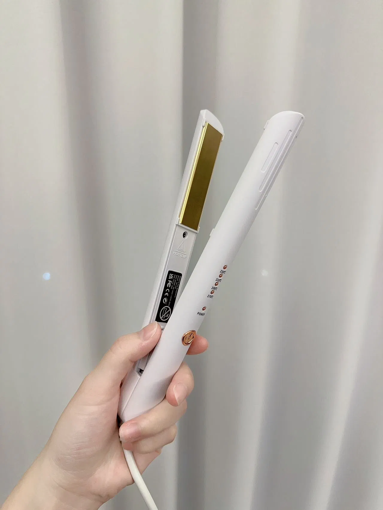 Ionic Hair Straightener and Curling Iron with Dual Voltage, Travel-Friendly Flat Iron