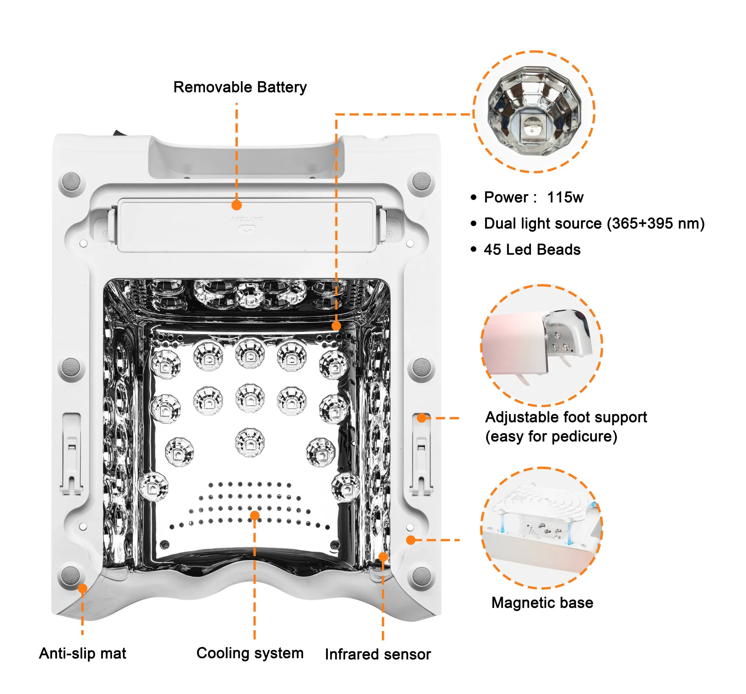 New Products Nail Dryer Rechargeable UV Lamp for Manicure Salon