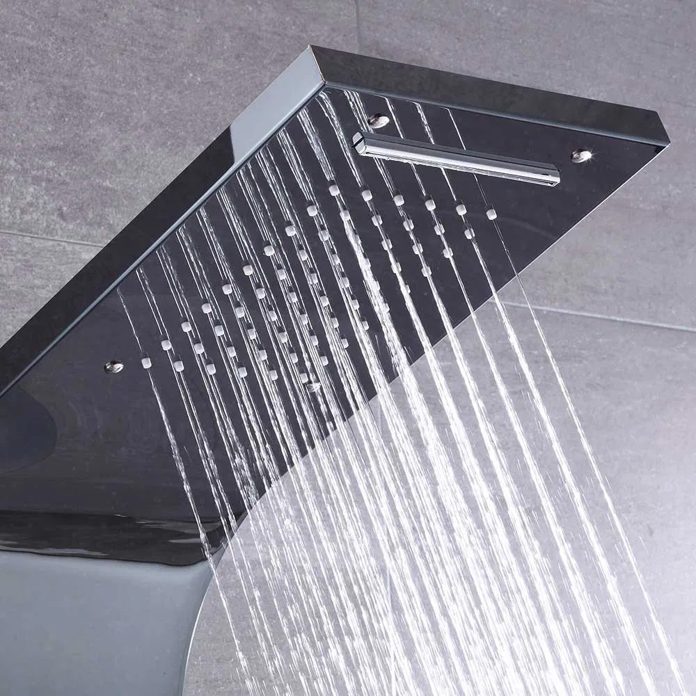 Factory Direct Price Modern OEM Stainless Steel Wall Mounted Waterfall Bathroom Shower Panel Set with Hand Shower