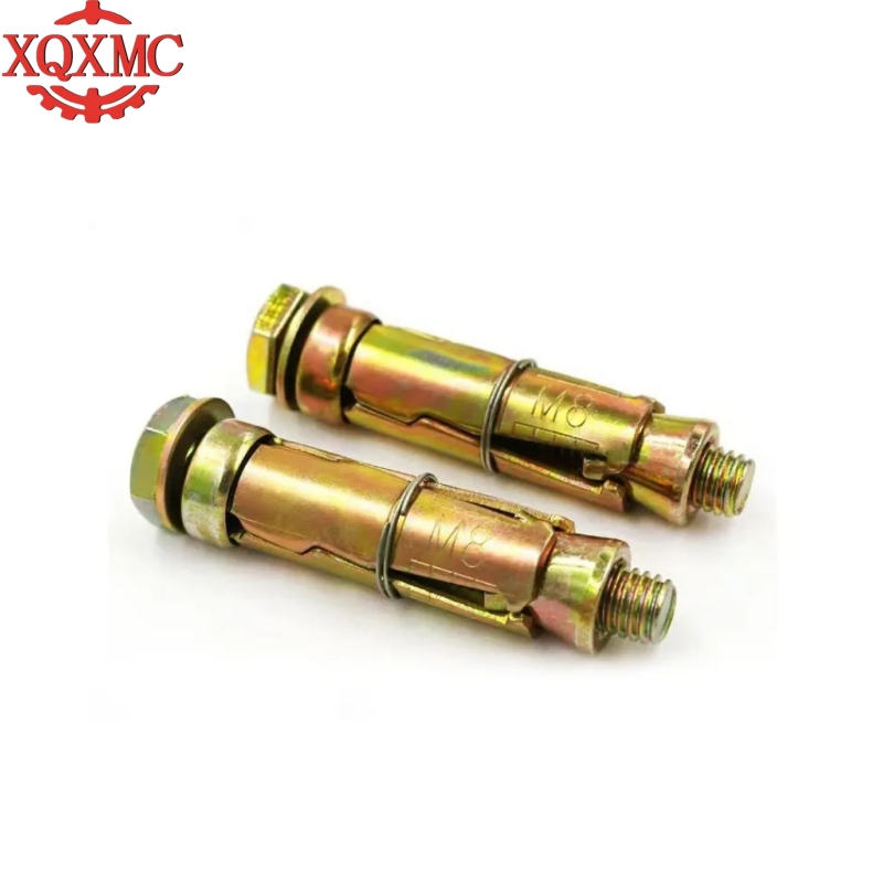 Hardware Fasteners Yellow Zinc Carbon Steel Wedge Anchor Shield Fixed Expansion Bolt