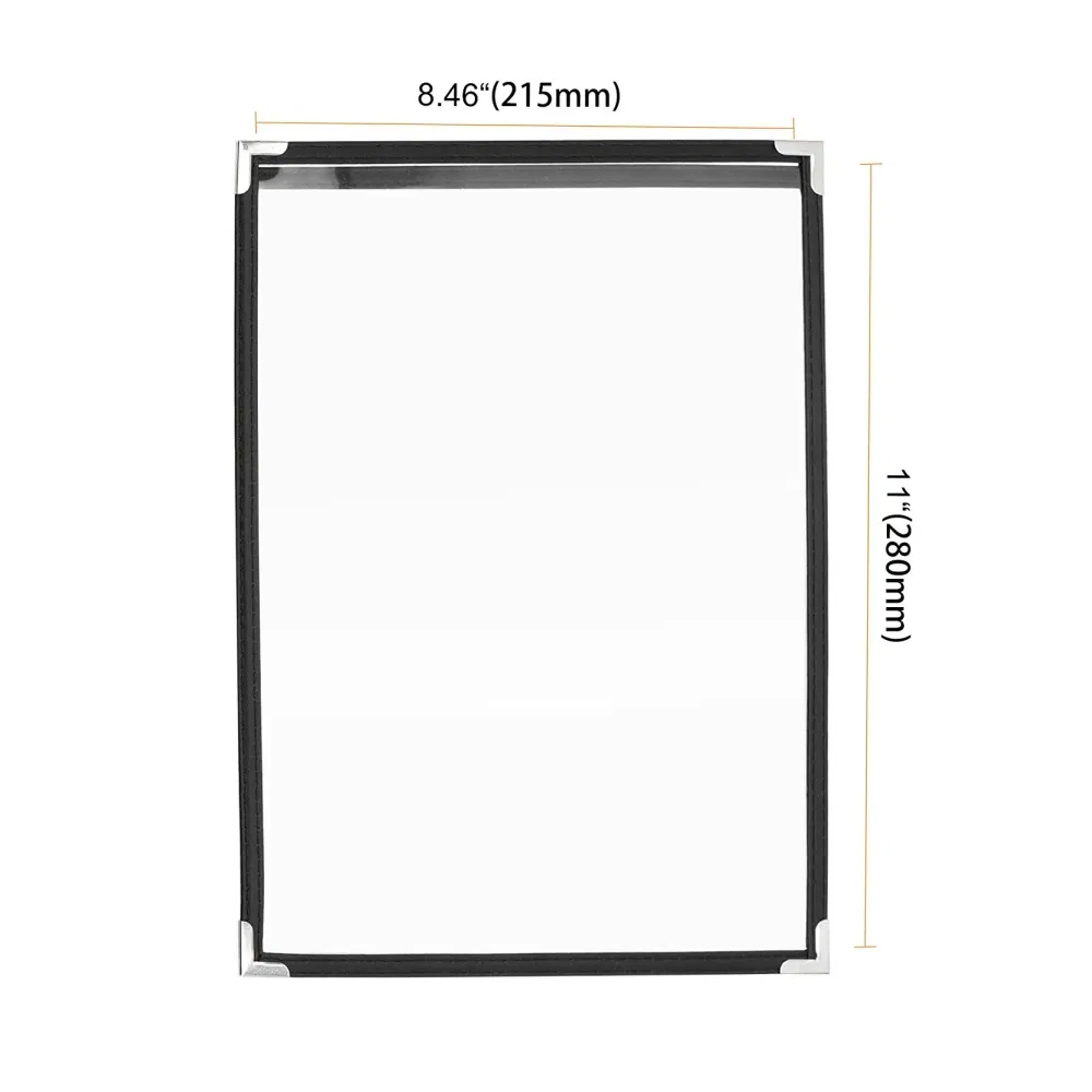 10% off Factory Directly 4 View Fits 8.5"X11" Paper Cafe Restaurant Drink Menu Cover