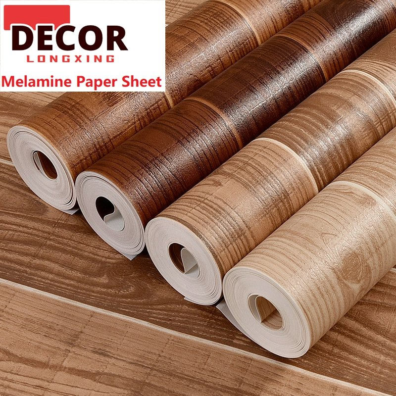 Factory Supply MDF Paper for Impregnating Laminating Wood Grain White Solid Color Mable 60g 70g 80g 90g 100g