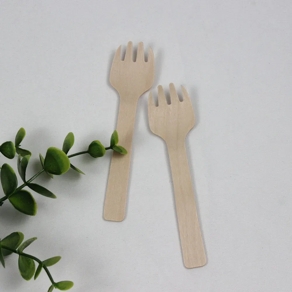China Manufacturer 100% Natural Compostable Eco Bamboo Cutlery Sporks 104mm Disposable/Biodegradable Bamboo Spork