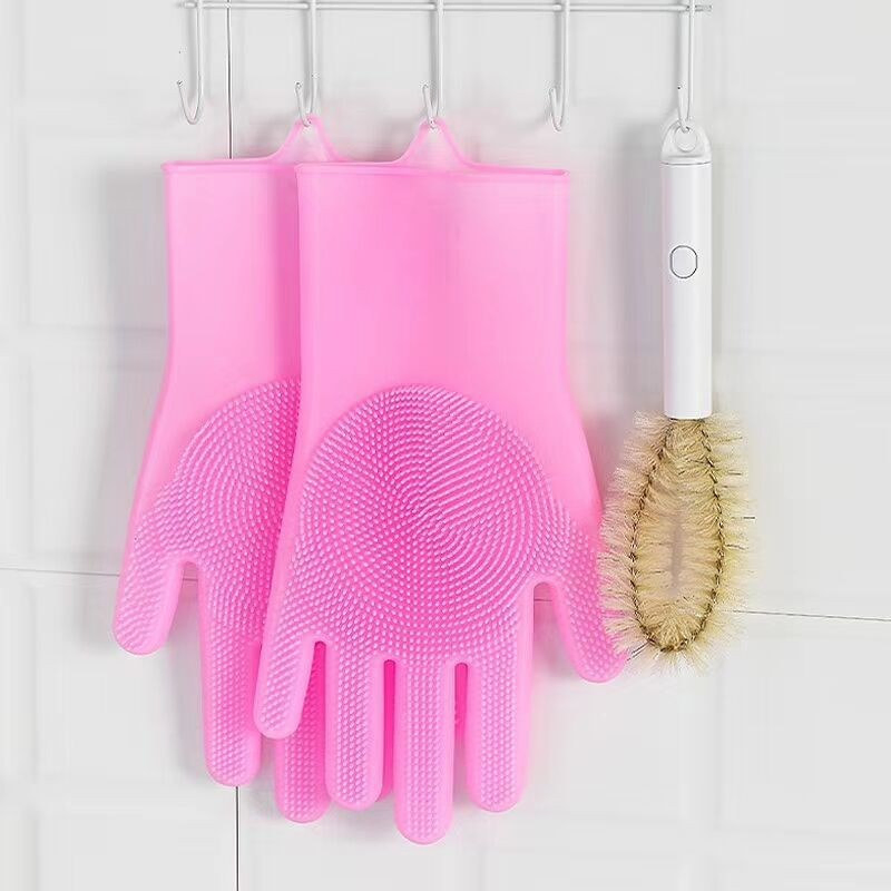 Factory Wholesale Pet Grooming Brushes Kitchen Gadgets Silicone Rubber Cleaning Gloves