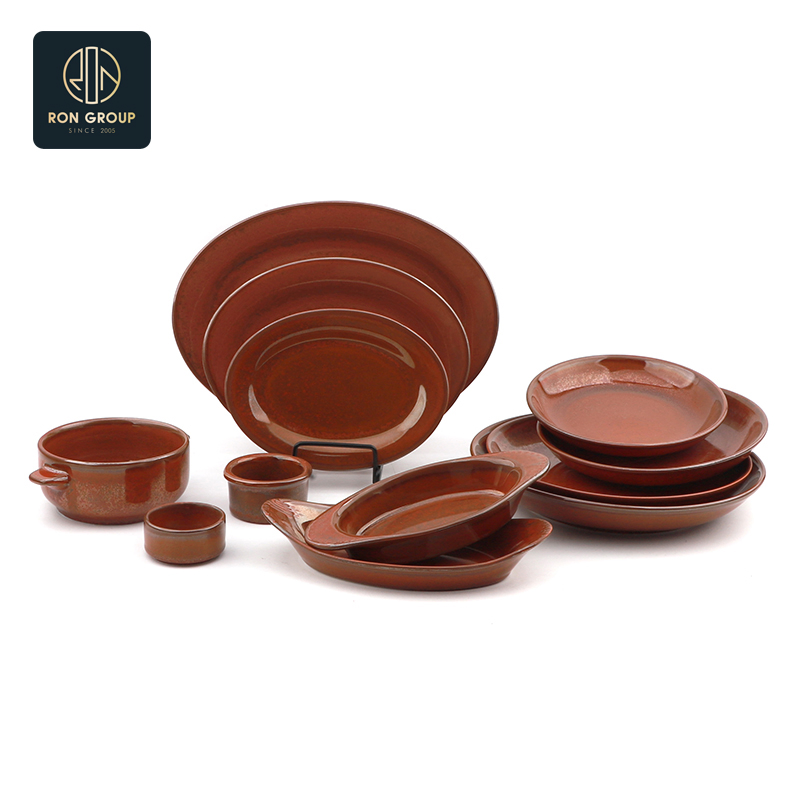 Vintage Wholesale High Quality Porcelain Ceramic Coffee Shop Restaurant Commercial Dinner Cutlery