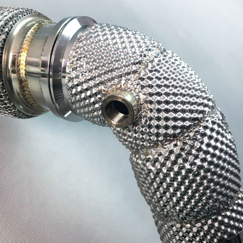 BMW M5 F90 Catless Downpipe with Heat Shield