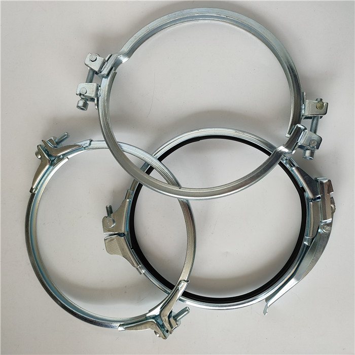 Heavy Duty Rapid Release Pipe Clamp 400mm Pull Ring for Ductwork System