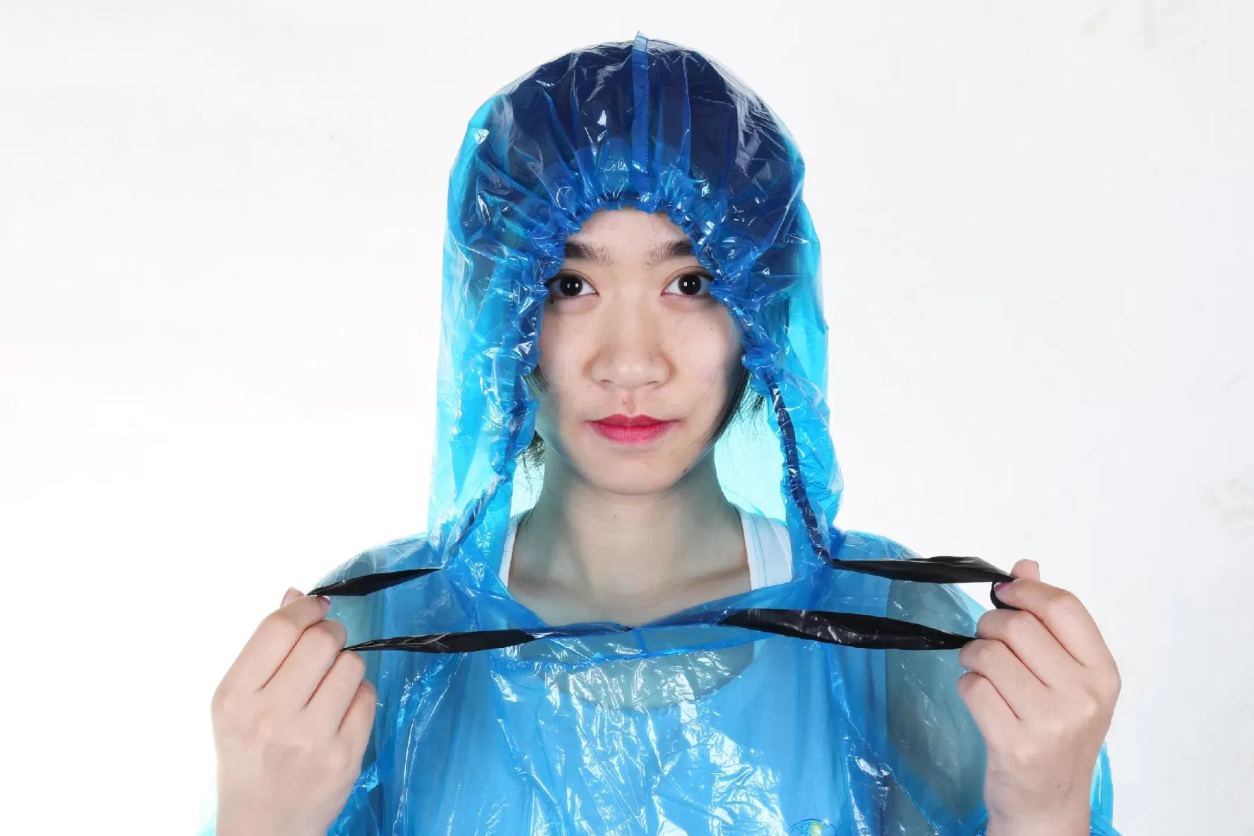 Portable Outdoor PE Raincoats Adult Transparent Waterproof Ponchos