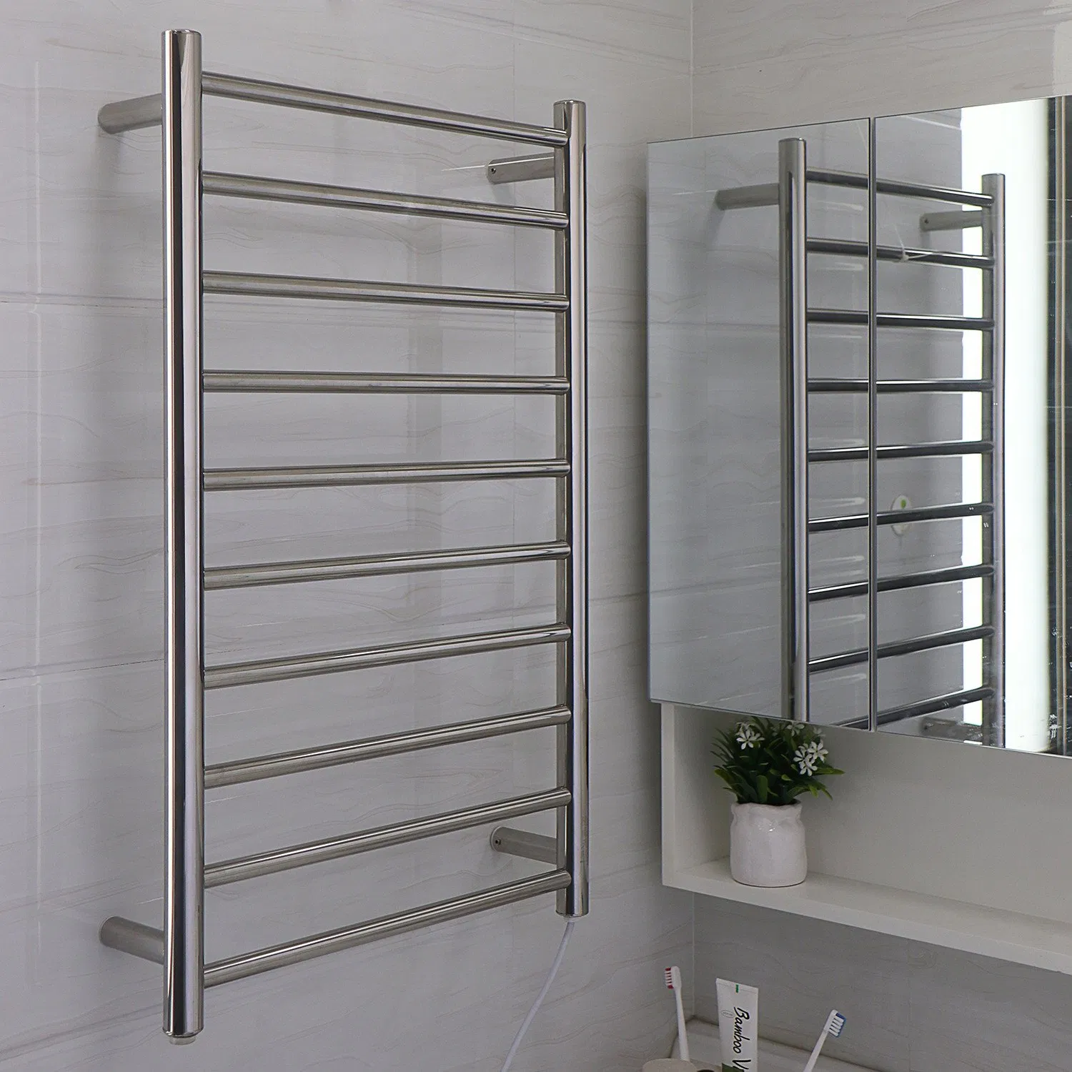 SUS304 Heated Towel Warmer for Bathroom Electric Towel Racks