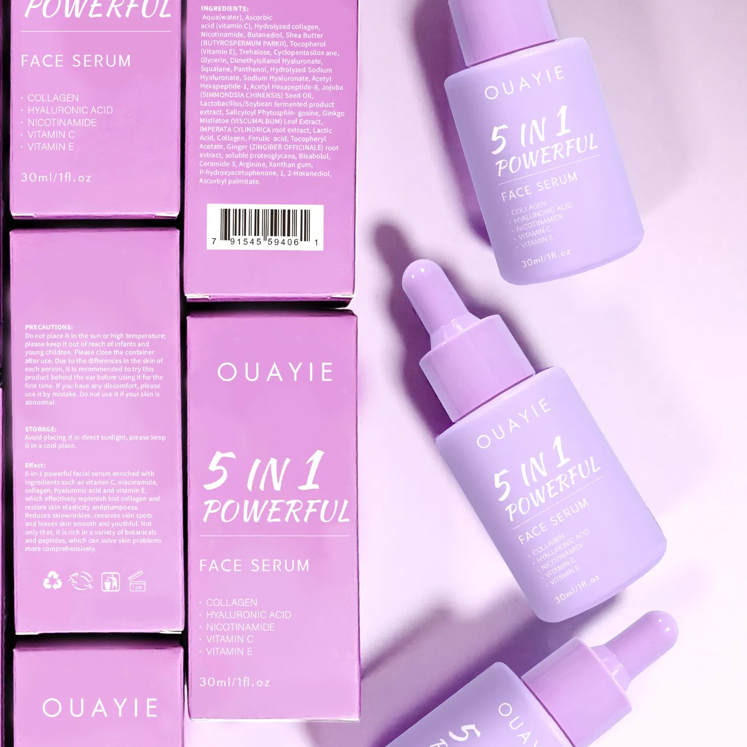 Beauty Cosmetics Skin Care 5 in 1 Powerful Antioxidant Anti-Aging Face Serum