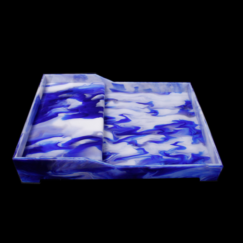 High-Grade 5 Star Hotel Restaurant Water Texture Acrylic Services Amenities Tray