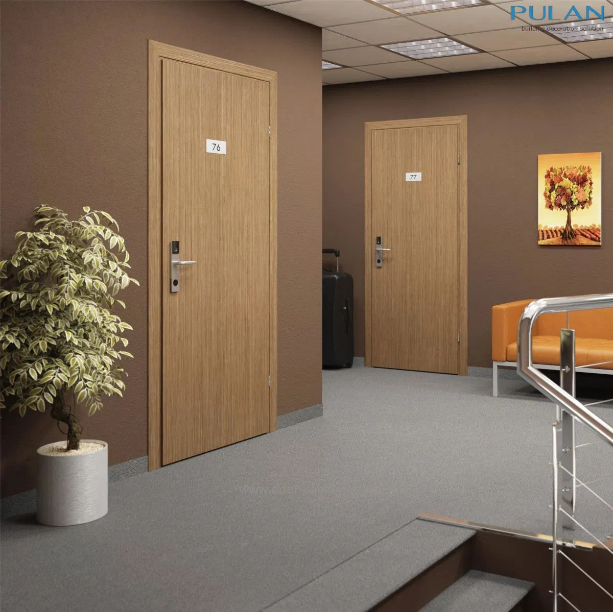 Sleek Solid Core Veneer Interior Door for Modern Spaces