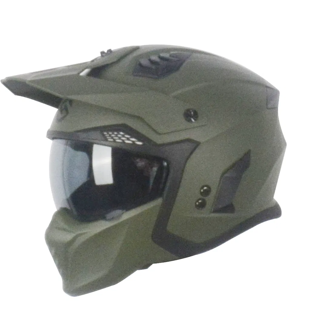 ECE 22-06 Approved Off-Road Motorcycle Helmet with Sun Visor