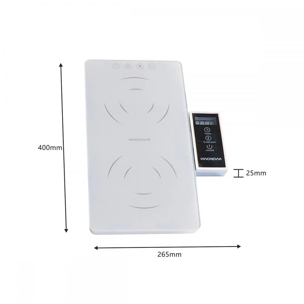 Tempered Glass Heating Surface Food Warmer 3 Pan
