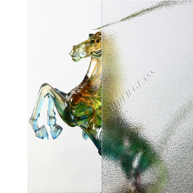 3mm 4mm 5mm 6mm Rain Clear Figured Pattern Glass for Bathroom Door