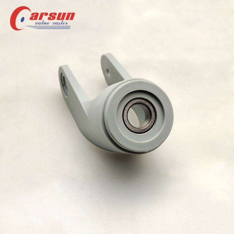 Medical Caster Support Frame All Plastic Caster Support Fork Swivel Wheel Mounting