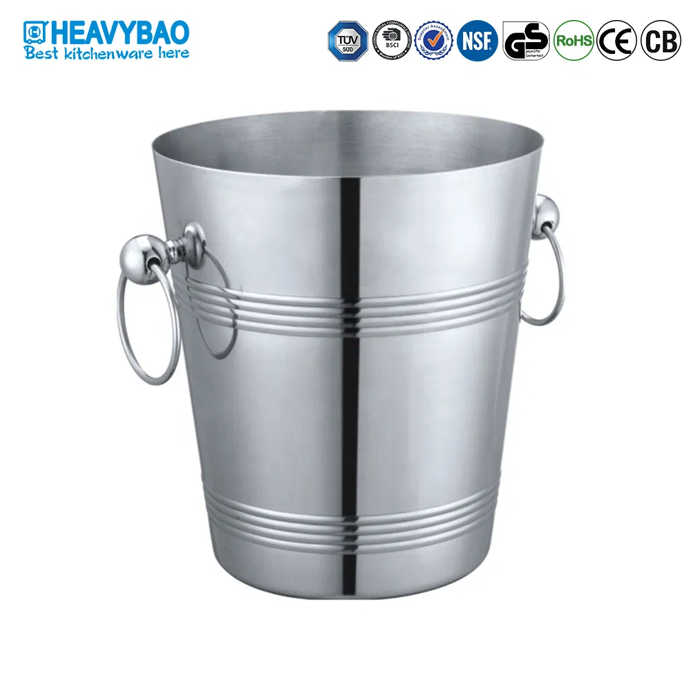 Heavybao Cool Bar Supplies LED Stainless Steel Champagne Ice Bucket