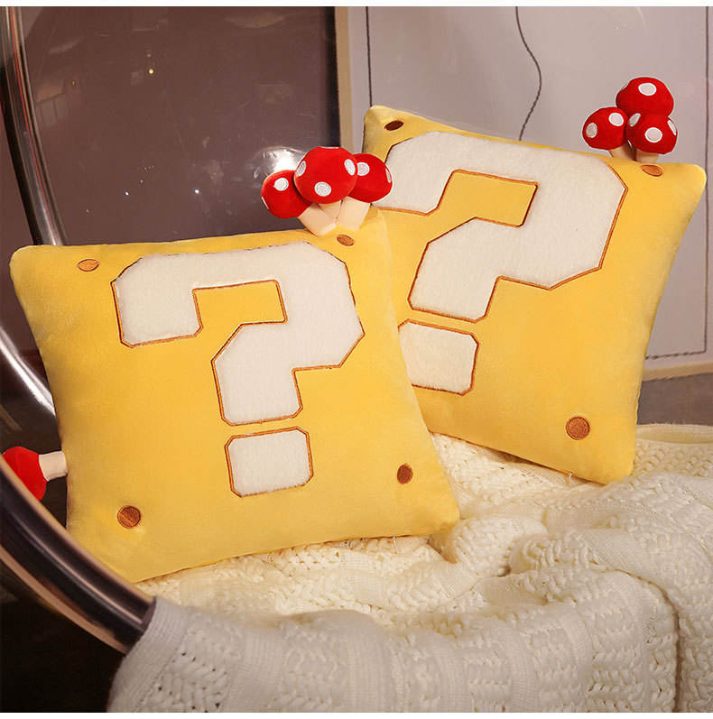 Autumn Home Decor Novelty Question Mark Pattern Cushion Set Game Party Decorative Sofa Covers Autumn Mushroom Throw Pillow Case