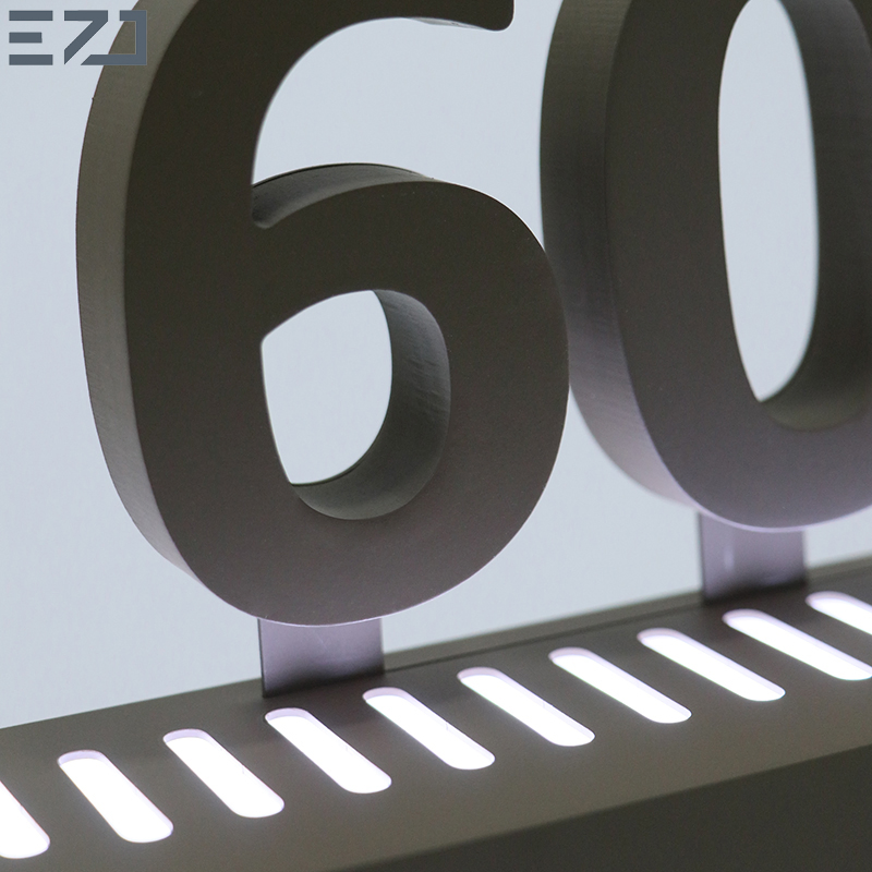 Ezd Free Design Hotel House Number Signage Plates with LED Light