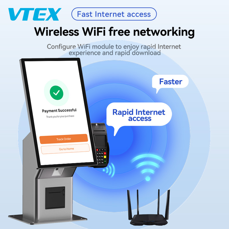 15.6 21.5 23.8 Inch Touch Screen Android NFC Card Reader Win Food Self Service Ordering Kiosk