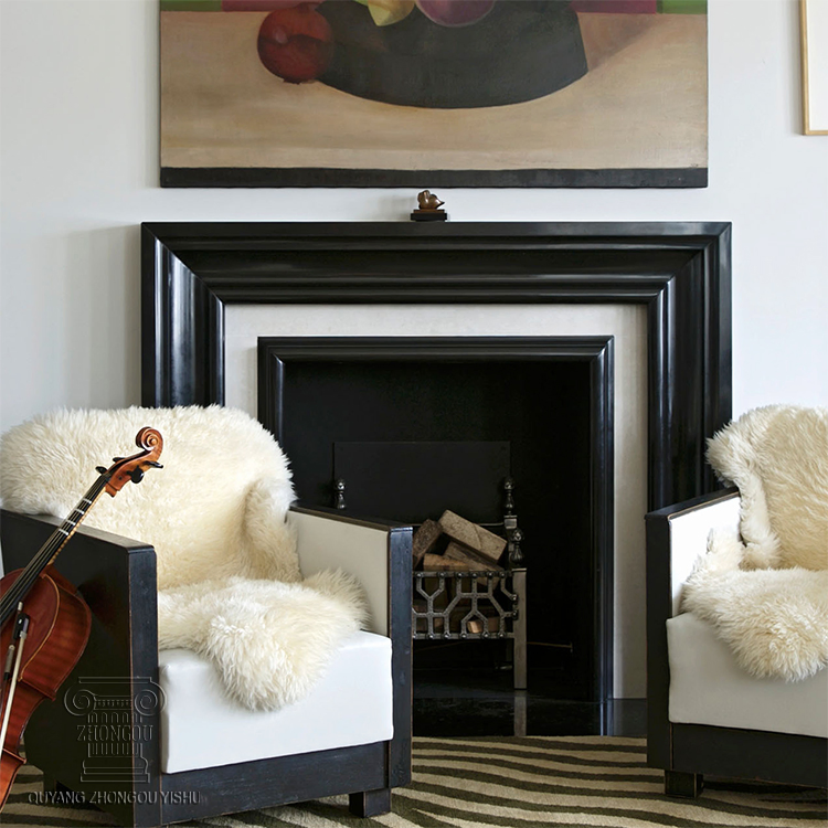 Simple Design Marble Fireplace with Great Hand-Carved Quality and Fine Craftsmanship