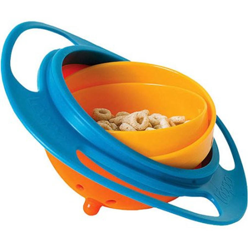 Baby Kids UFO 360 Degree Rotation Magic Plastic Baby Bowl
