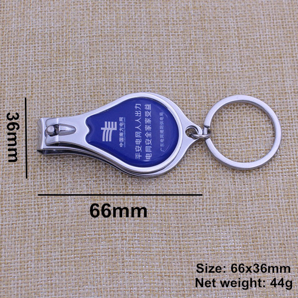 Stock Chrome Finish Nail Clipper with Laser Engraving Logo