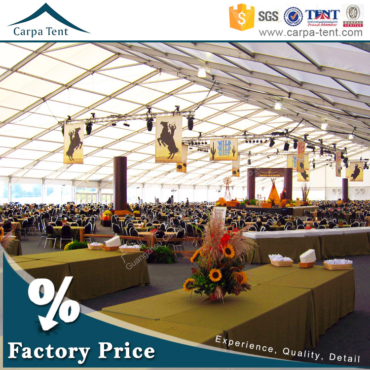 30m Width Large Luxurious European Style Event Marquee Tent with Solid Wall